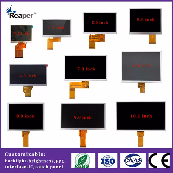 Pantalla LCD de 4,3 pulgadas con visualización IPS de 800x480 RGB de 40 pines CTP o Rtp opcional para uso industrial/médico/equipo/automático