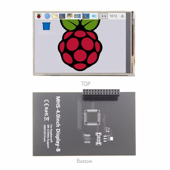 Módulo LCM Raspberry Pi de entrada de señal Spi de 125MHz 4'' 480X320 para reproducir vídeo/juego